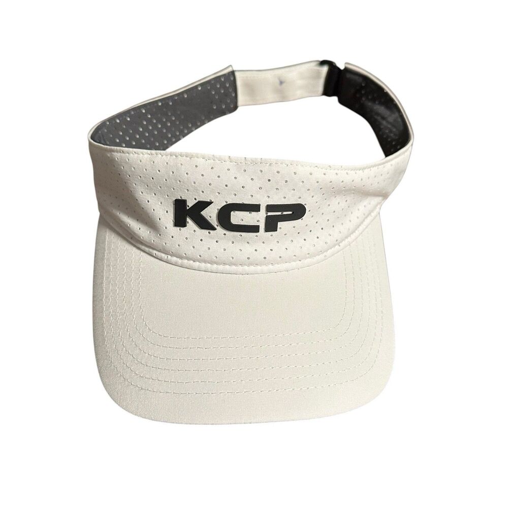 KCP Keep Christ Prominent White Golf Visor Perforated Adjustable Athletic EUC